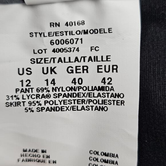 Magicsuit Swim Skirt Womens 12 Black Swim Skort Built In Brief Minimal Smoothing - Picture 6 of 8